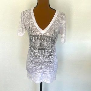 Affliction Live Fast Woman’s V-neck T-shirt